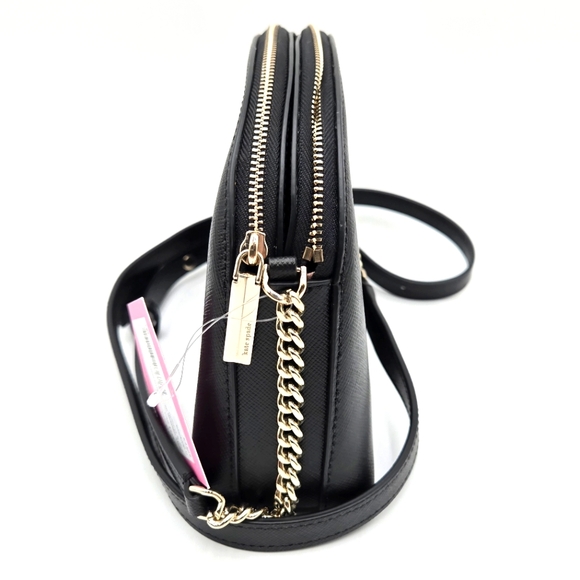 #42 NWT - Kate Spade New York Spencer Double Zip Dome Crossbody/Black - Picture 8 of 15